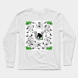 Horse Lovers Horseshoe Pattern Long Sleeve T-Shirt